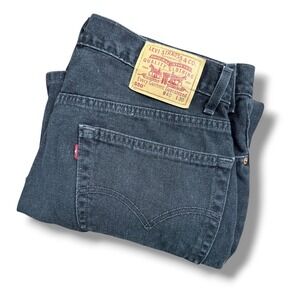 Levi's 550 Jeans Mens W40‎ L30 (38x28) Black Denim Pants
